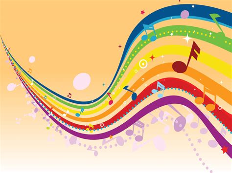 Download Music Notes PowerPoint Rainbow Background | Wallpapers.com