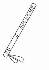Flute Coloring Pages sketch template