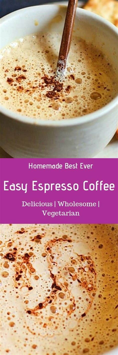 Espresso coffee recipe with step by step photos. Easy to make Indian espresso coffee without ...