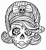 Sugar Skull Coloring Page  Home sketch template