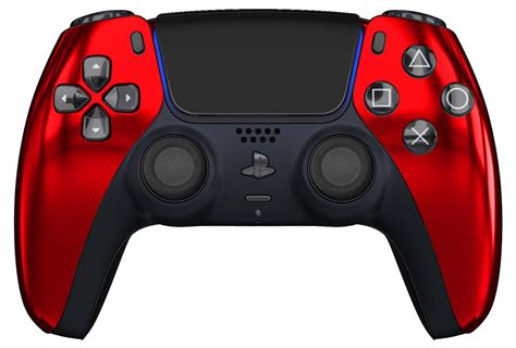 TCP Chrome Red PS5 Controller with Black Buttons and Back Shell - The ...