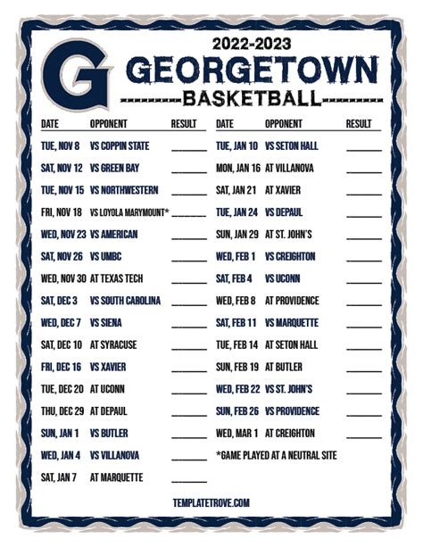 Georgetown Football Schedule 2024 - Kacy Sallie