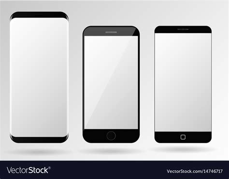 Smartphone mockup blank mobile phone template Vector Image