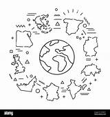 World Map Coloring Page With Countries sketch template