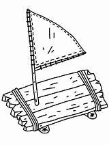 Small Wooden Raft coloring Page  Download Print Or Color Online For Free sketch template