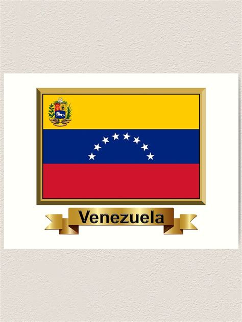 "Venezuela State Flag Gifts, Masks, Stickers & Products (N) " Art Print for Sale by mpodger ...