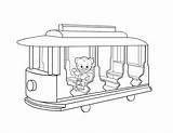 Trolley Car Coloring Page Pages sketch template