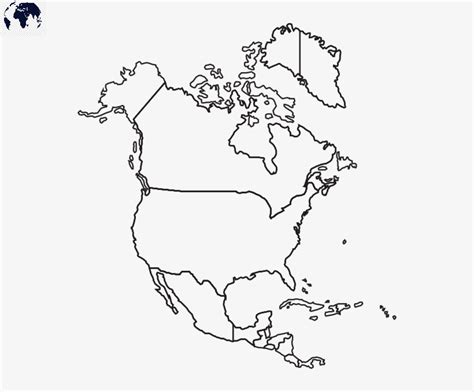 North America Blank Map - Blank World Map