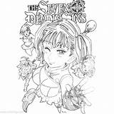7 Deadly Sins Coloring Pages Sketch Page sketch template