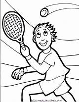 Printable Tennis Coloring Pages sketch template