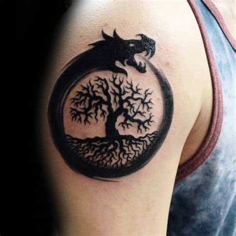 75 Ouroboros Tattoo Designs For Men - Circular Ink Ideas