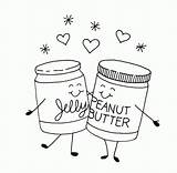 Food  Yummy Peanut Butter Coloring Page Kids Sliced Bread And sketch template