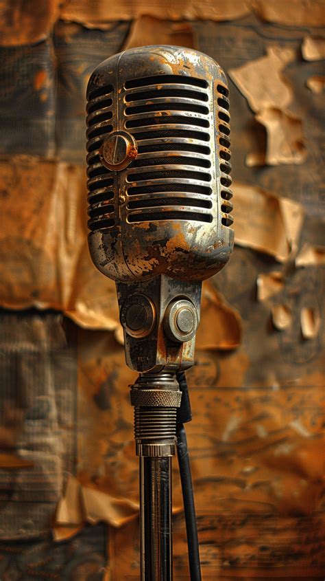 Vintage Microphone on Vintage Background in 2024 | Background vintage ...