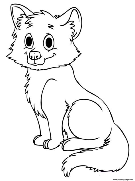 Cute Baby Wolf Coloring Pages Printable