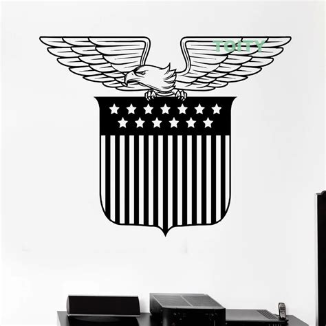 Aliexpress.com : Buy Vinyl Wall Decal American Eagle Flag Patriotic ...