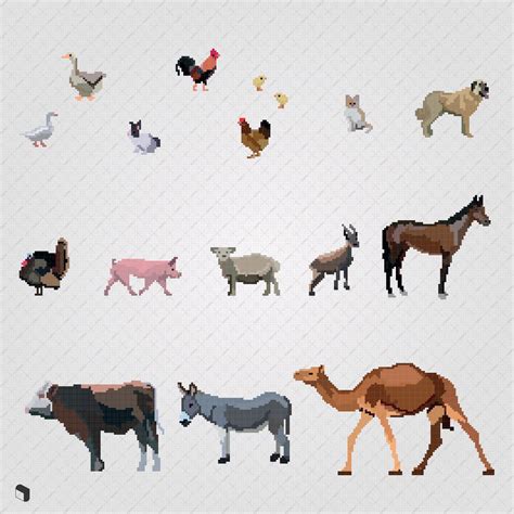 Flat Vector 8Bit Animals – Toffu Co