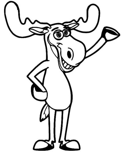 Cartoon Funny Moose coloring page - Download, Print or Color Online for Free