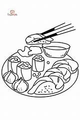 Chinese Food Coloring Pages  Home sketch template