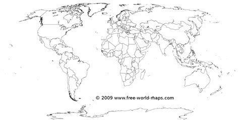 World Political Map Blank Printable - Babb Mariam