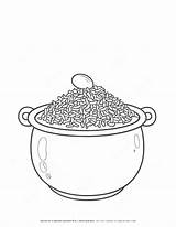 Creative Rice Pot Coloring Page  Fun Learning For Kids sketch template