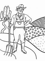 Farmer coloring pages sketch template