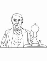 Thomas Alva Edison Coloring Page  Home sketch template