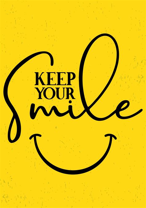 Motivational quotes poster with text. Keep your smile. 3410202 Vector ...