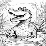 Fierce Crocodile basking coloring Page Lulu Pages sketch template