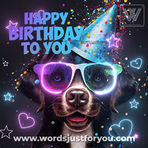 Happy birthday gif funny dog photos