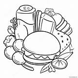 Food And Drink Coloring Page 34113 26971 sketch template