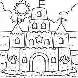 Colouring Pages Sandcastle Template Twinkl School Seaside Sand Castle  sketch template