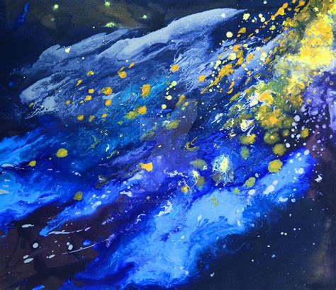 Blue Explosion. fluide abstract acrilic on canvas. by nataliatanarts on DeviantArt