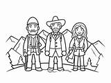 Pioneer Journey Coloring  Page sketch template