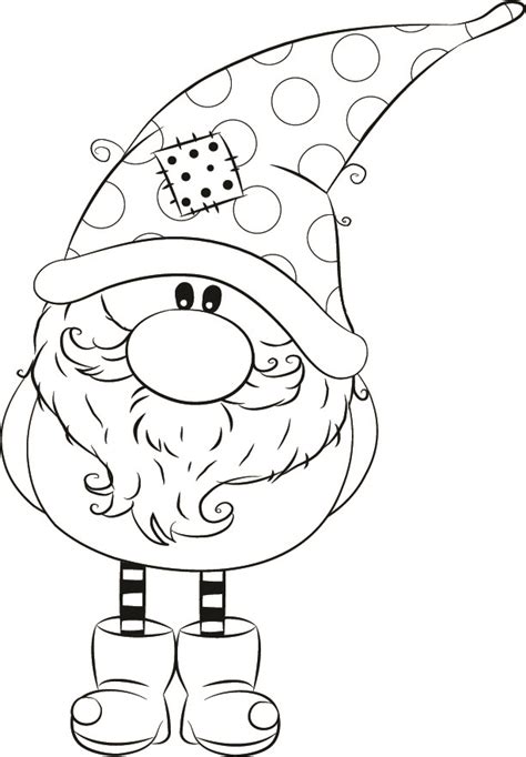 1255-02 Thomas winter Gnome | Christmas coloring pages, Christmas ...