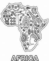 Coloring Afrique Africaine Coloriages Afrikaans Dibujos Africanos  sketch template