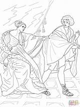 Joseph Coloring Potiphar Wife Template Pages Sketch Page sketch template