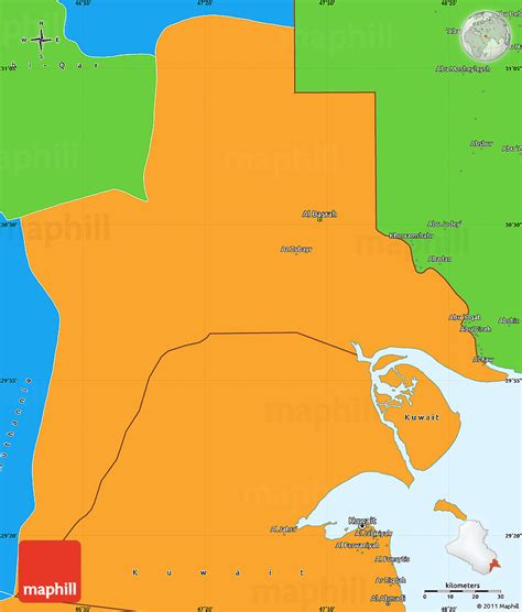 Political Simple Map of Al-Basrah