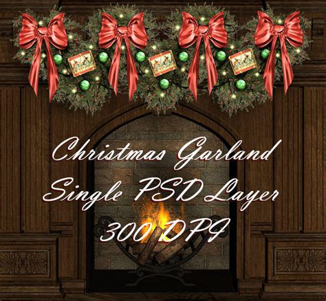 Christmas Garland PSD 300 DPI by briarmoon-stock on DeviantArt