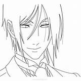 Sebastian Black Butler Chibi Coloring Pages Sketch Page sketch template