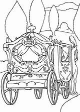 Cinderella Princess Royal Carriage Coloring Page sketch template