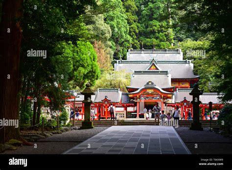 Traditional Japanese-Style Architecture of Kirishima Shrine in Kagoshima Stock Photo - Alamy