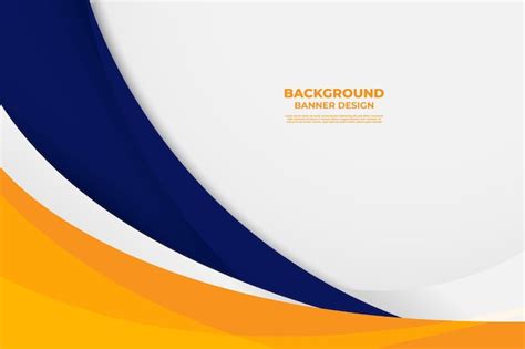 Premium Vector | Blue and orange wave business banner background