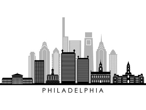 Philadelphia Skyline Outline