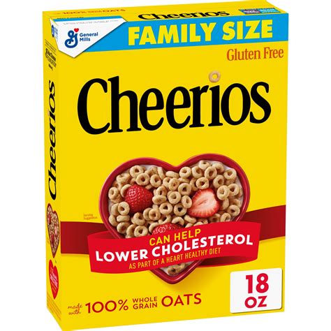 Cheerios, Whole Grain Oats Cereal, Gluten Free, 18 oz - Walmart.com - Walmart.com