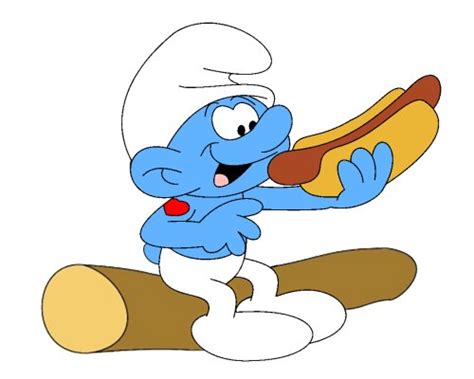 Image - Hefty Eating Hot Dog.jpg - Smurfs Fanon Wiki - Wikia