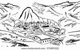 Machu Picchu Peru Coloring Pichu Pages Clipart Drawing Famous Color  sketch template