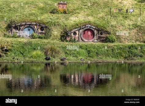 Hobbiton, Movie Set, Waikato, Matamata, New Zealand Stock Photo - Alamy