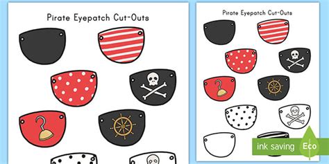 Pirate Eyepatch Dramatic Play Cut-Outs (teacher made)