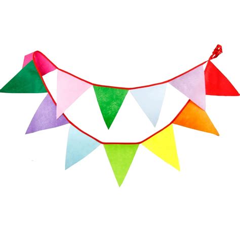 12Flags 3.1M Fabric Banners Personality Wedding Bunting Outdoor Rainbow ...