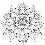 Premium Photo  Vector Mandala Flower Coloring Page sketch template